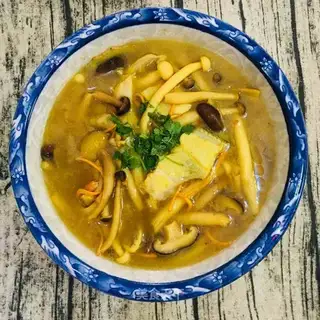 Frozen fish bone soup