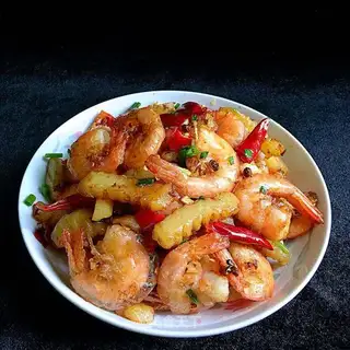 Pepper salt potato shrimp
