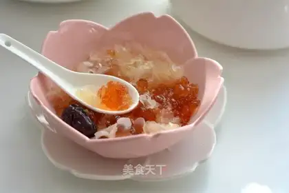Peach gel, silver sap, rice