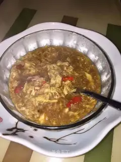 Agry egg soup