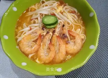 Tomato shrimp egg noodles