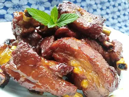 Quick sugar and vinegar ribs