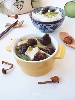 Roach tofu mushroom soup