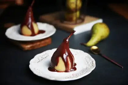 Black chocolate cinnamon pear