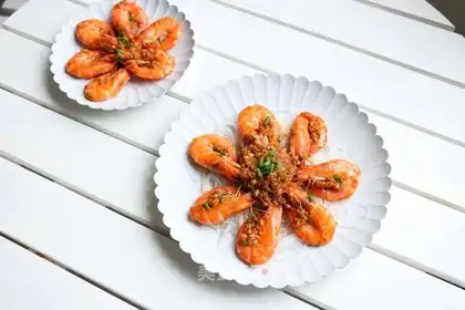 Garlic fan shrimp