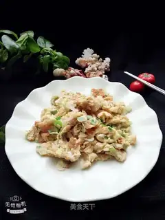 Shrimp-skinned fried eggs