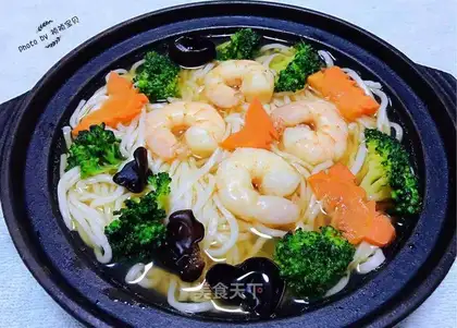 The shrimp pasta