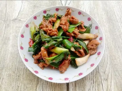 Garlic fried meat