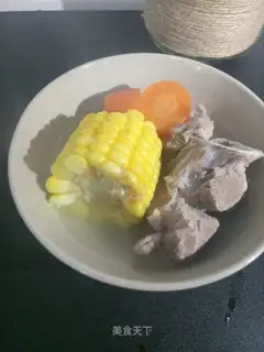 Carrot corn ribs soup