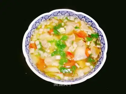 Sour soup and vegetables