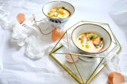 Shrimp steamed eggs