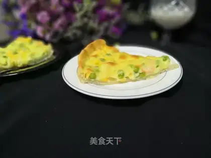 Corn pea pizza