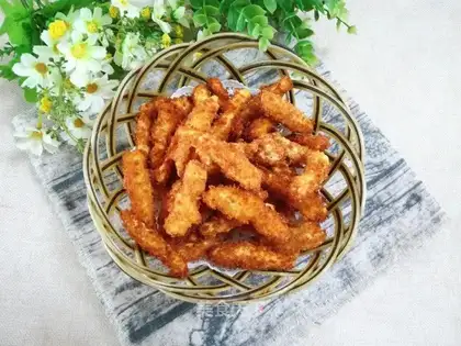 Fried almond mushrooms
