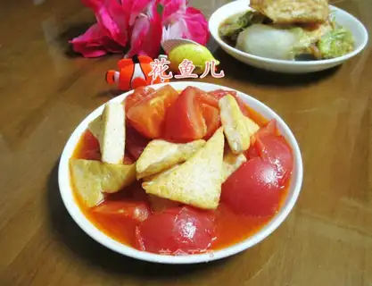 Tomato fried tofu