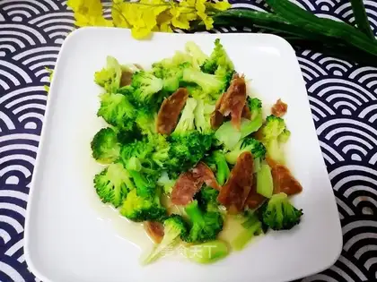 Sausage and broccoli