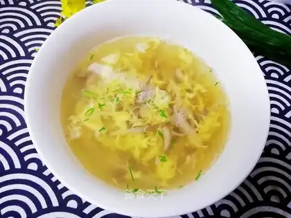 Pumpkin omelet soup