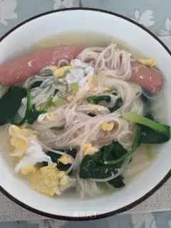 Red, yellow and green noodles