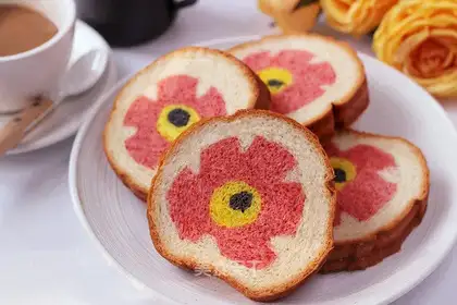 A flower with toast