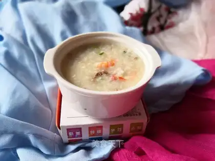 Beef shrimp congee