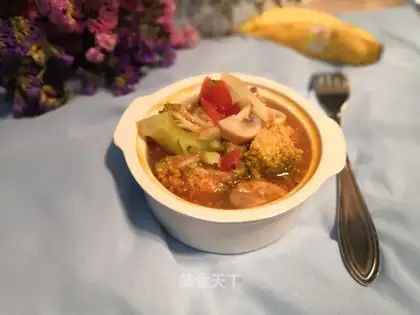 The broccoli mushroom soup