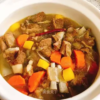 Carrot and lamb chops