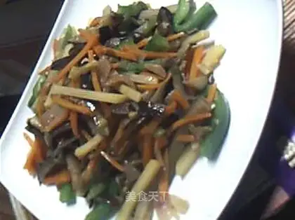 stir-fried three delicacies
