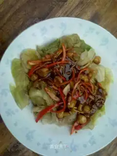 Oyster sauce, scallops and lettuce