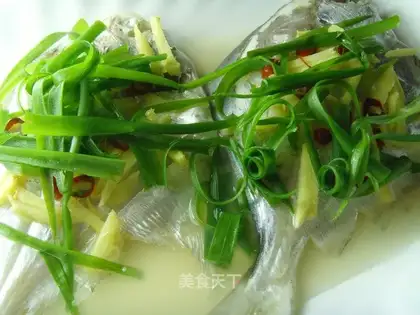 Steamed sea pomfret