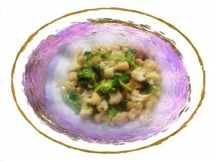 Garlic two-color cauliflower