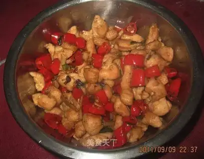 Chili diced chicken