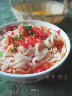 Stewed noodles with tomato and egg