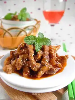 Garlic sweet and sour tenderloin