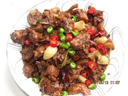 stir-fried duck pieces