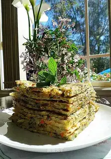 Oil-free vegetable pancakes