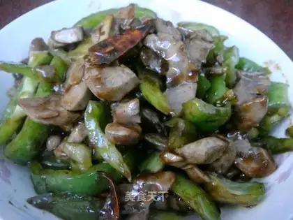 stir-fried pork loin with green pepper