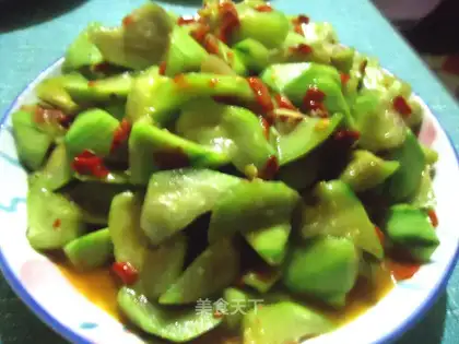 Chopped pepper towel gourd