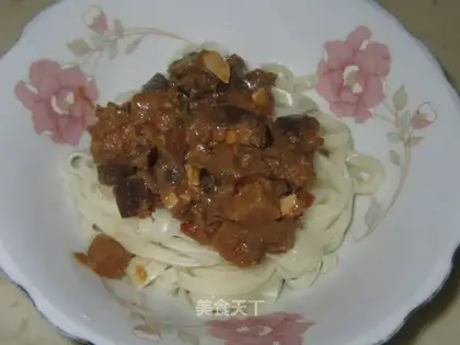 Eggplant noodle with soy sauce