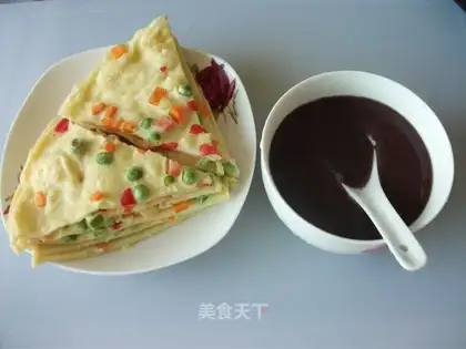 Colorful egg cake