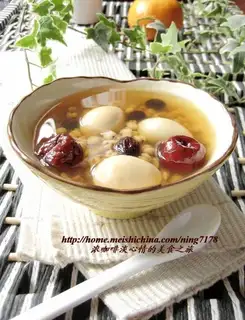 Coix rice quail egg syrup