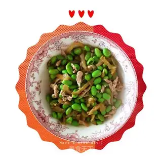 ♪ Squeeze the vealed beans ♪