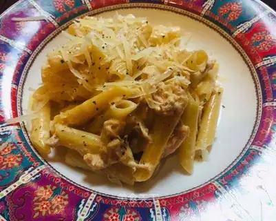 Butter salmon pasta