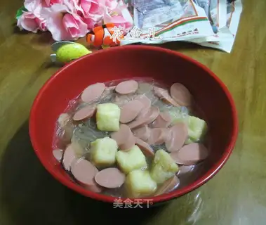 Tofu ham fan soup