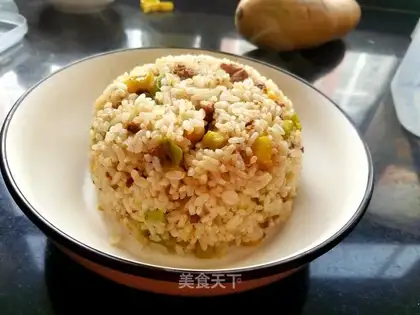 Beef pumpkin fried rice