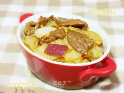 Fried curry beef potatoes