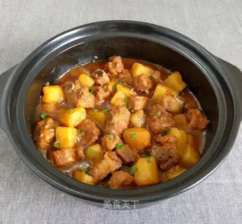 Potato stew ribs
