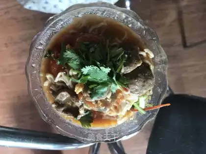 Tomato egg beefball noodles