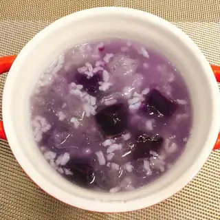 Purple potato silver congee