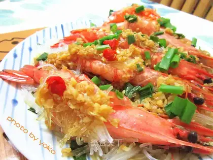 Garlic fan shrimp