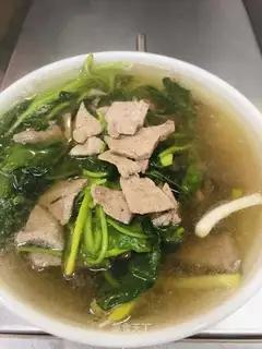 Spinach liver soup