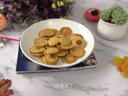 Egg black sesame cookies